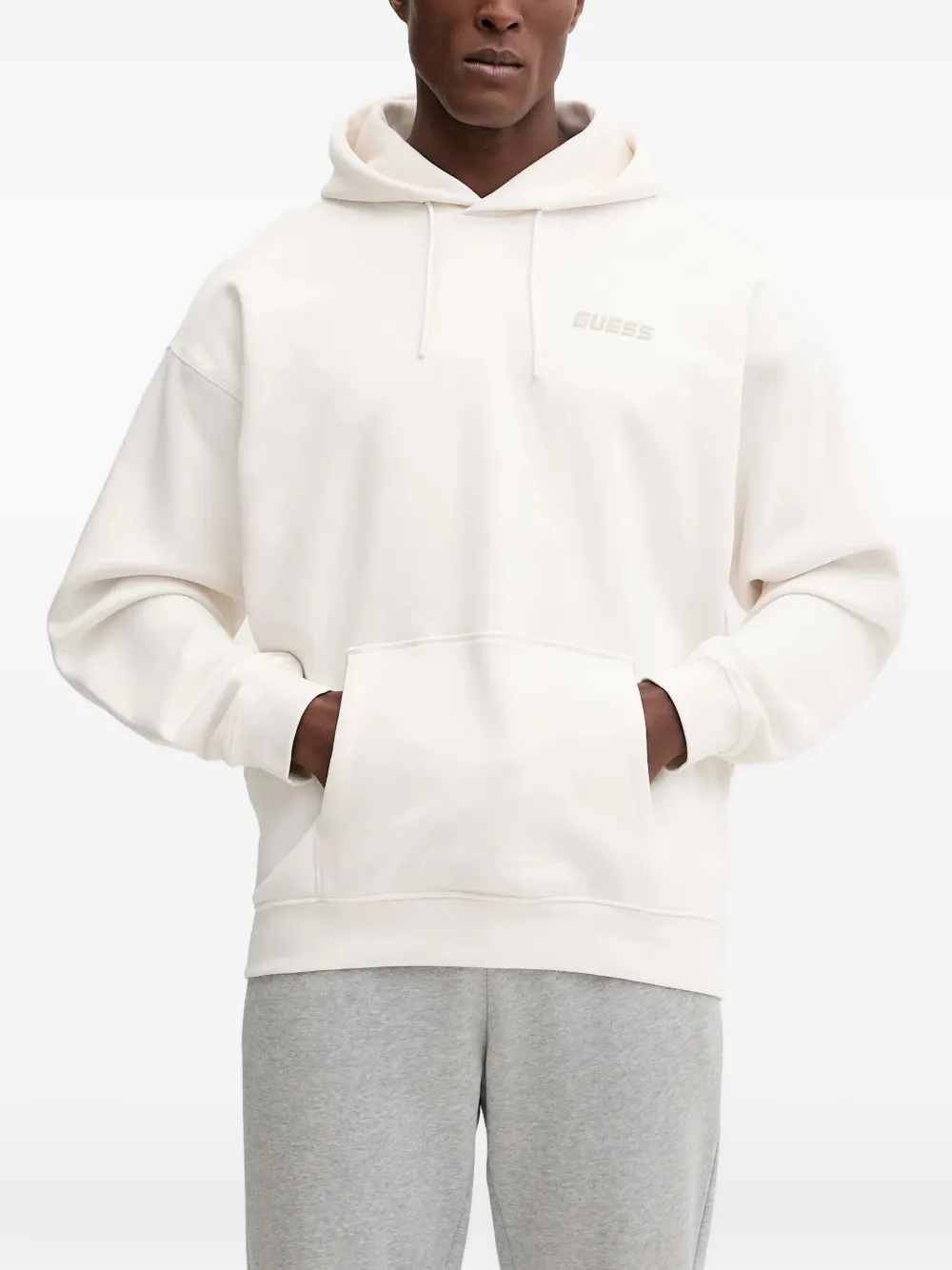 GUESS USA pouch-pocket hoodie - Bianco