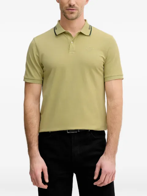 GUESS USA striped collar polo shirt