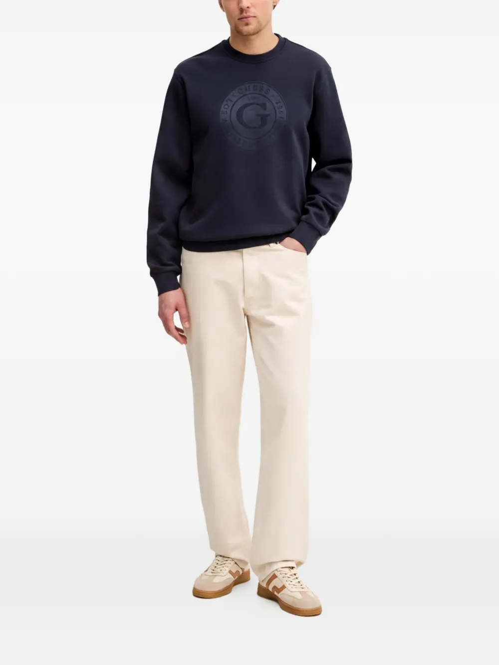 GUESS USA Sweater met ronde hals Blauw
