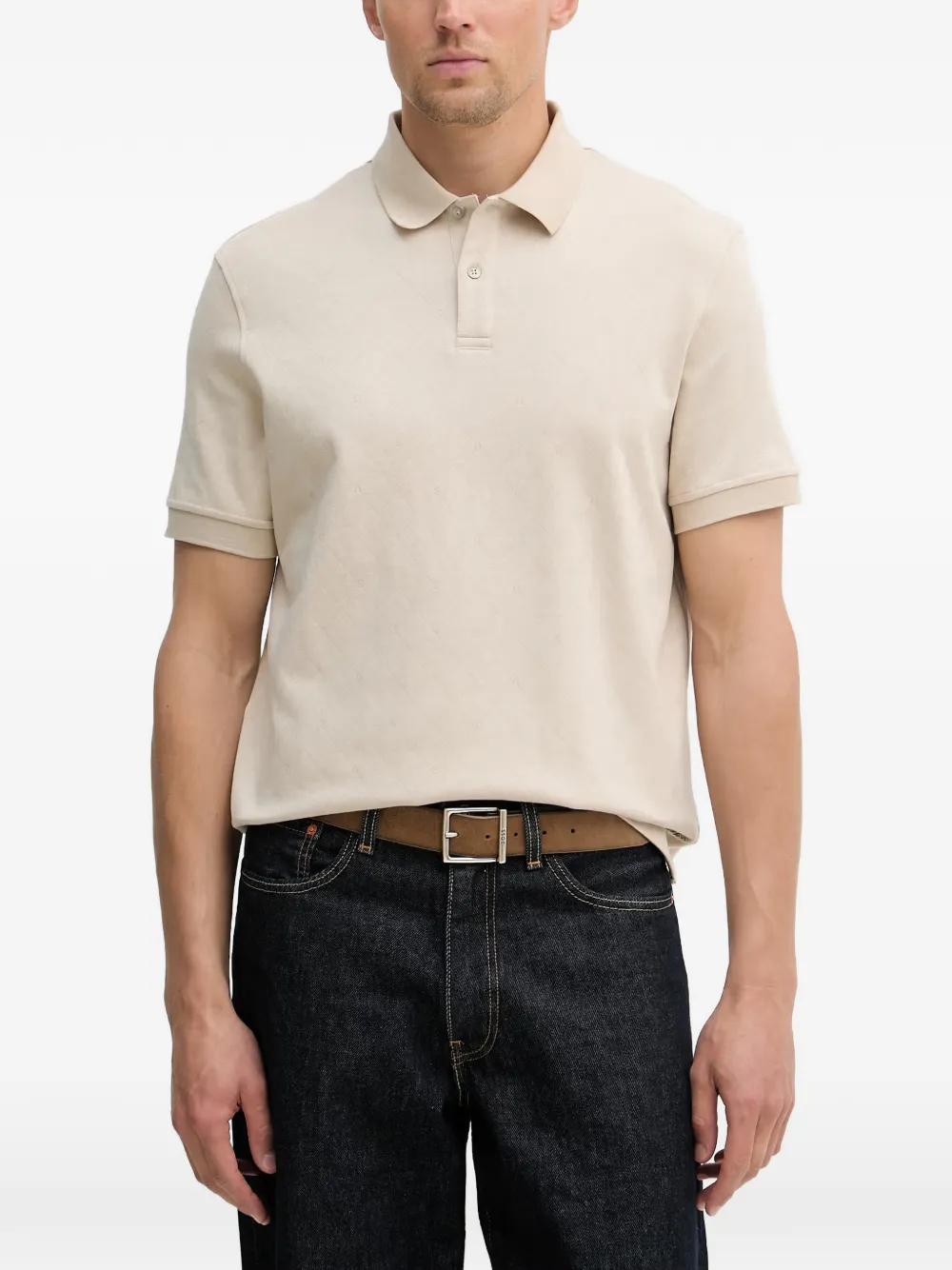 GUESS USA short sleeve polo shirt | Neutrals | Image 1