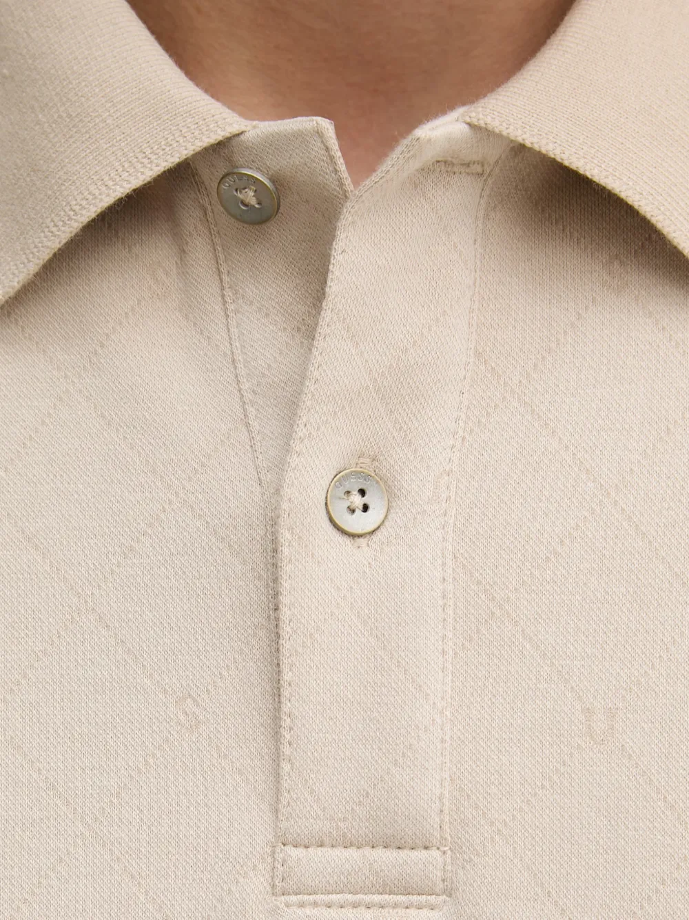 GUESS USA Poloshirt van gerecycled polyester Beige