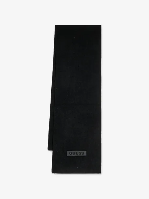 GUESS USA logo-patch knitted scarf