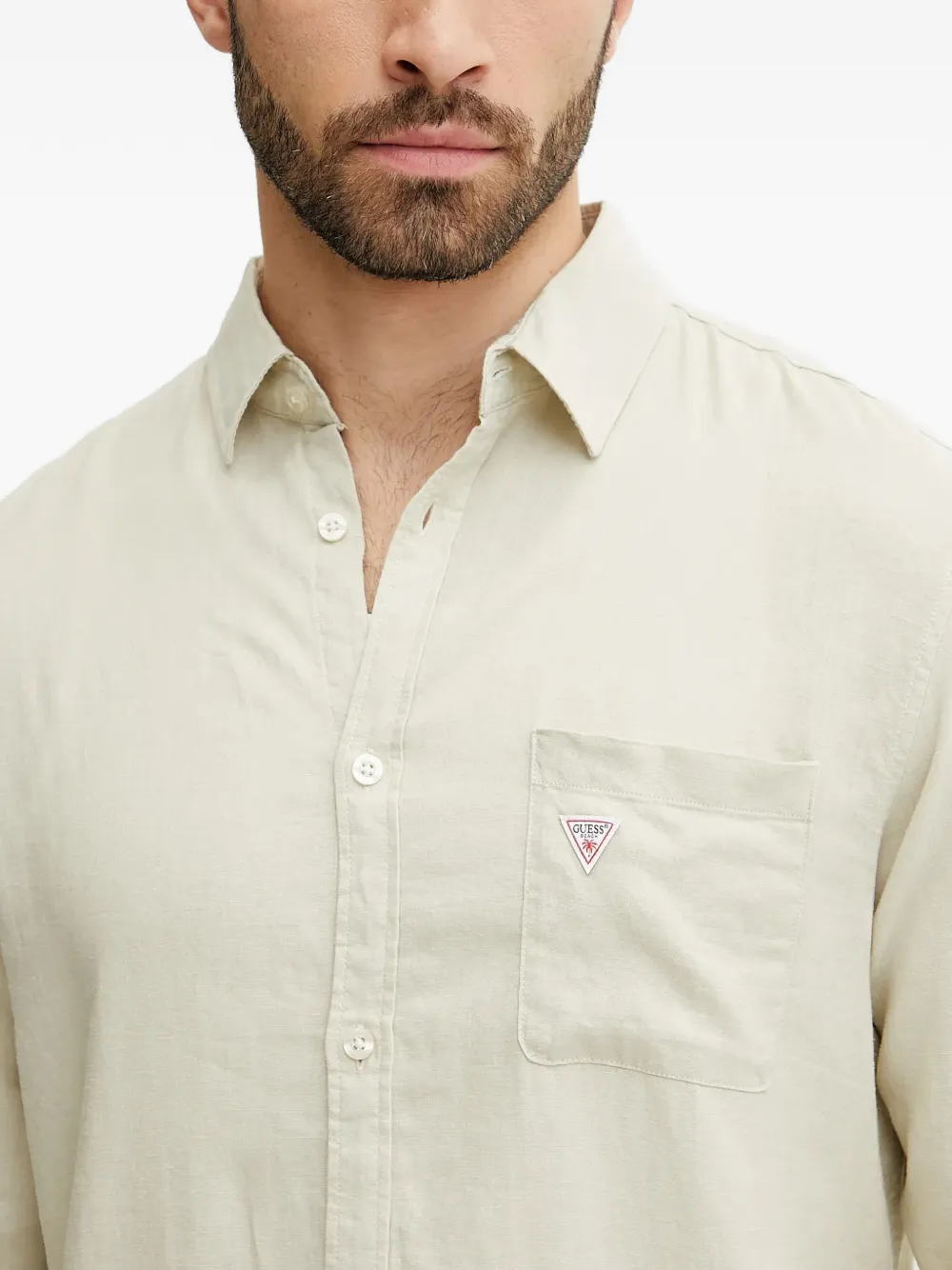 GUESS USA Overhemd met zak Beige