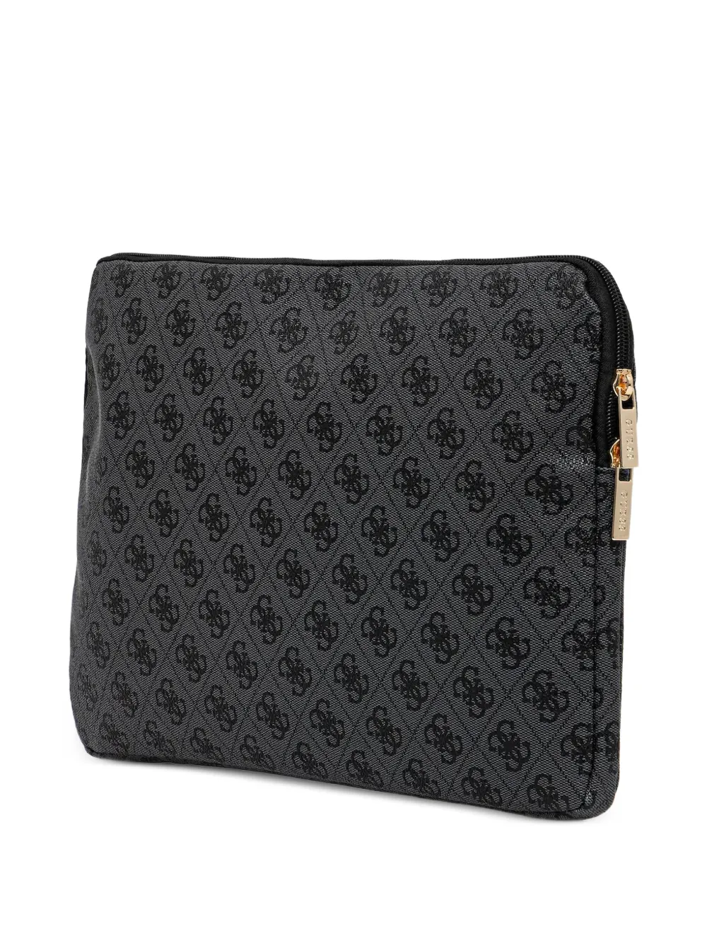 GUESS USA Laptoptas met monogramprint en logoplakkaat Grijs