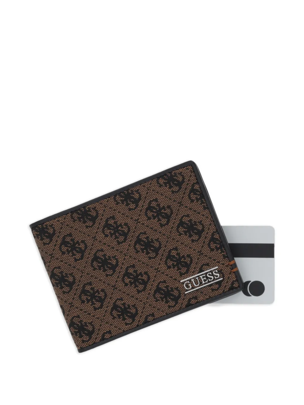 GUESS USA Boston portemonnee met monogram Bruin