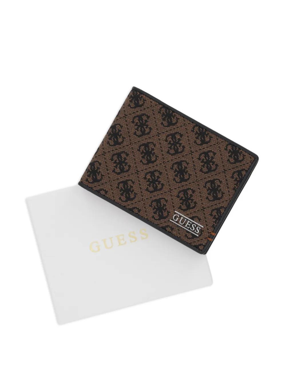GUESS USA Boston portemonnee met monogram Bruin