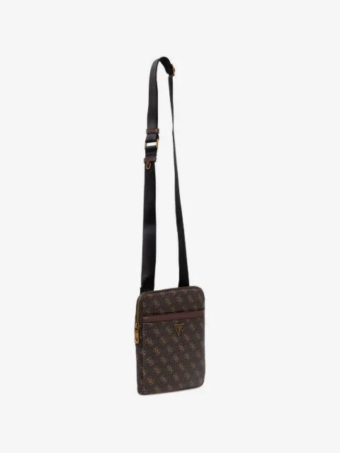 GUESS USA mini Milano monogram-print logo-plaque messenger bag