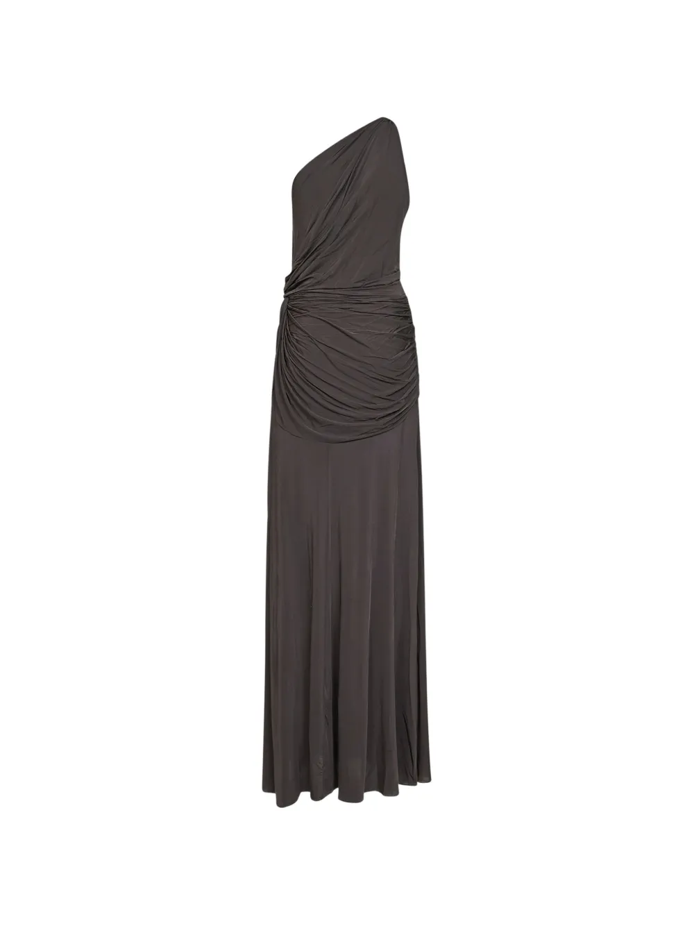  Alex Perry Asymmetric Draped One-shoulder Maxi Dress - Grey 