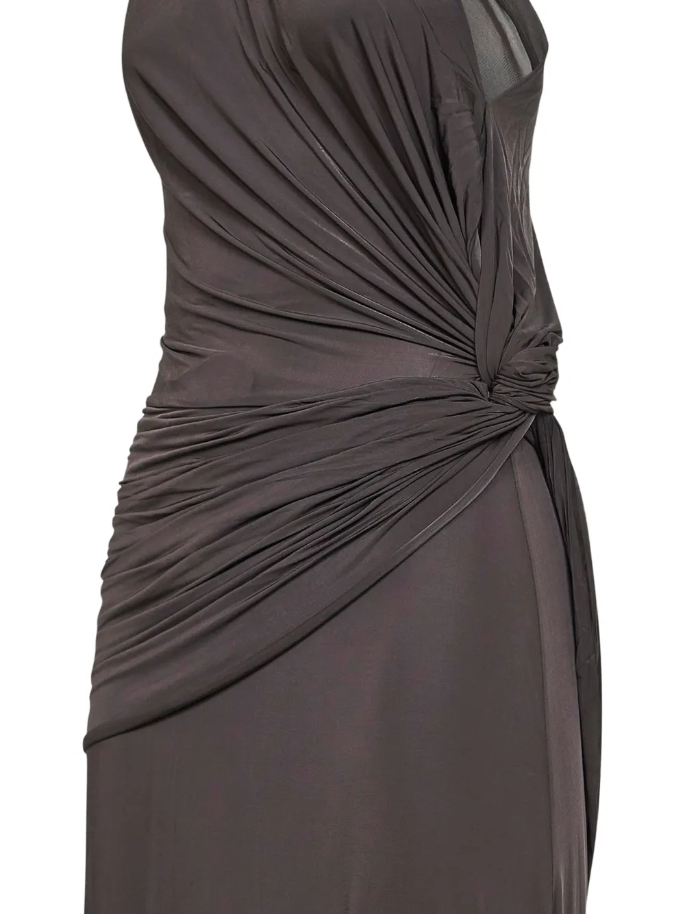  Alex Perry Asymmetric Draped One-shoulder Maxi Dress - Grey 