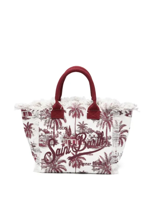MC2 Saint Barth fringed printed tote bag