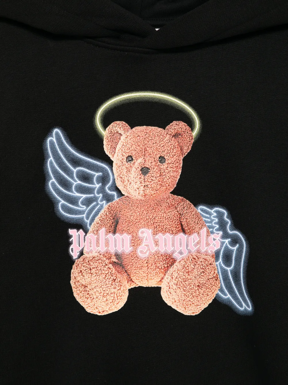 Palm Angels Kids Hoodie met print Zwart