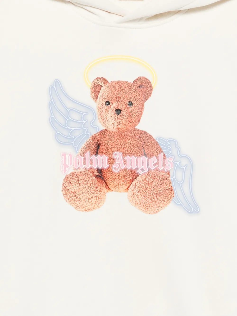  Palm Angels Kids Teddy Hooded Top - Neutrals 
