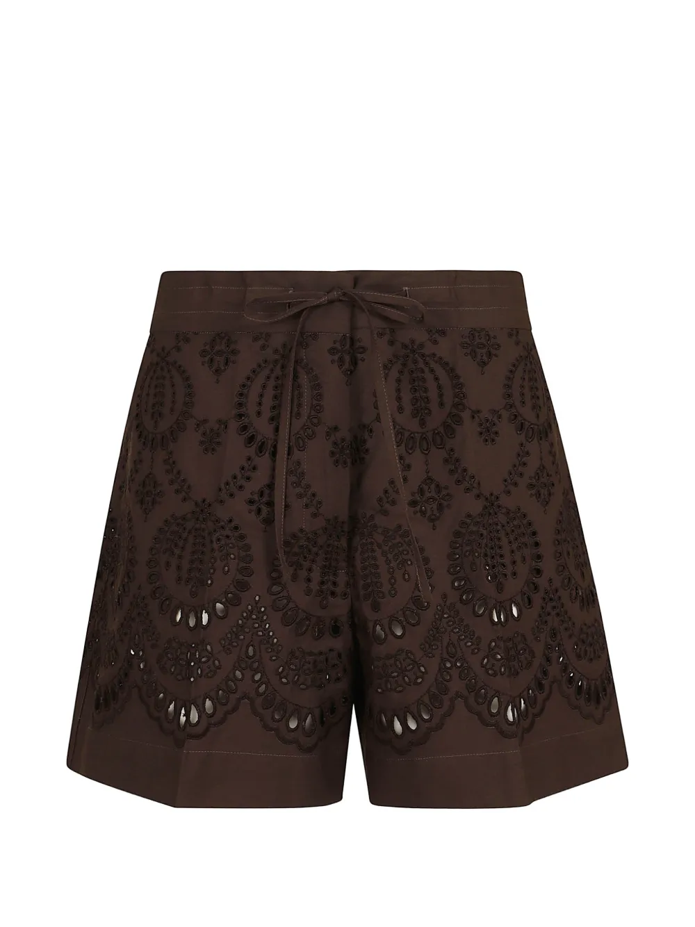 P.A.R.O.S.H. Cannes embroidered shorts - Marrone