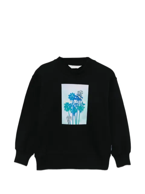 Palm Angels Kids sudadera con palmeras estampadas