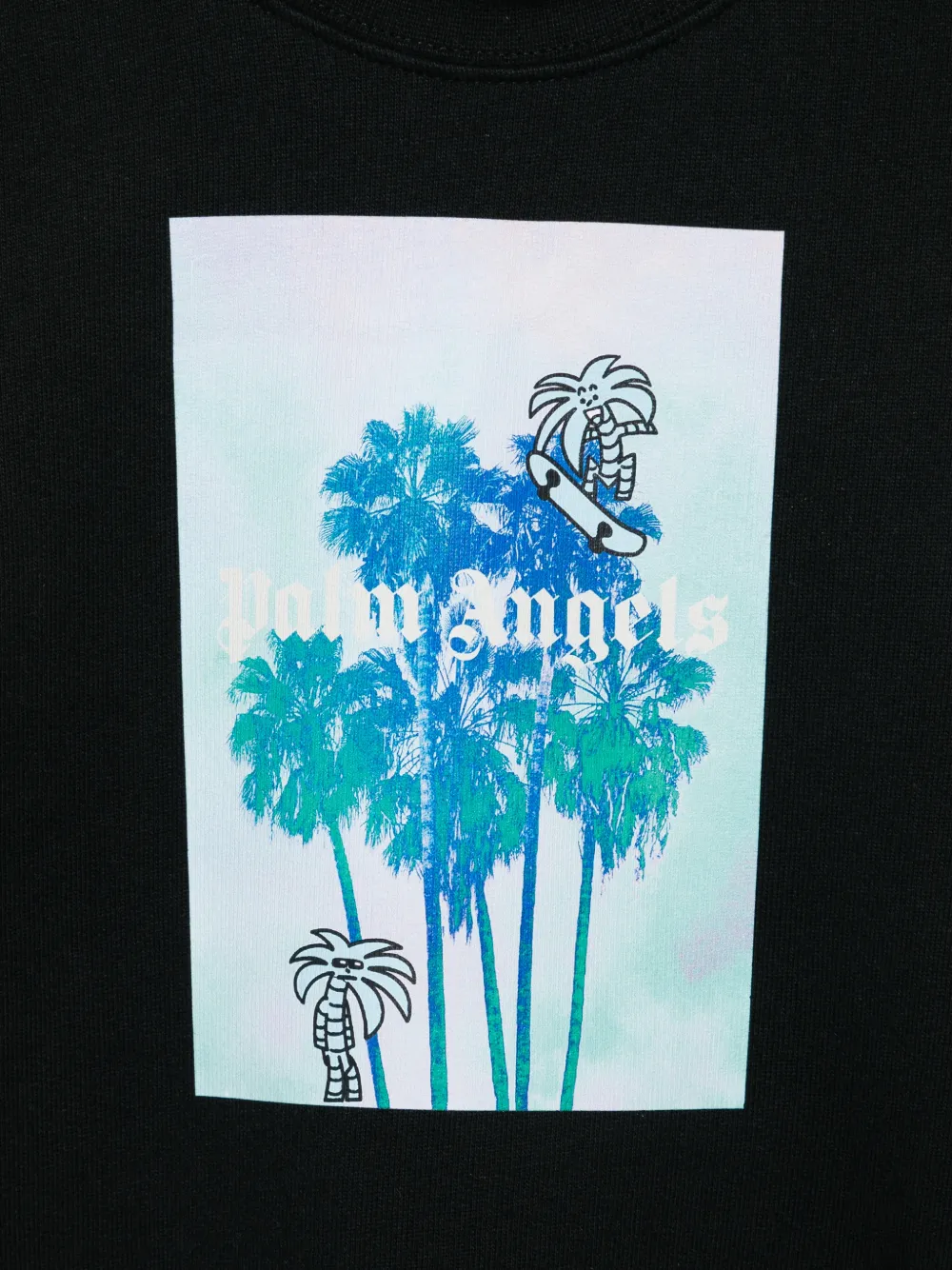 Palm Angels Kids Sweater met palmboomprint Zwart