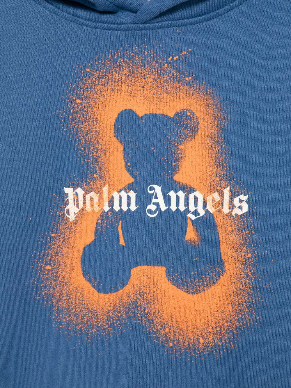 Palm Angels Kids Hoodie met grafische teddybeerprint en logo Blauw