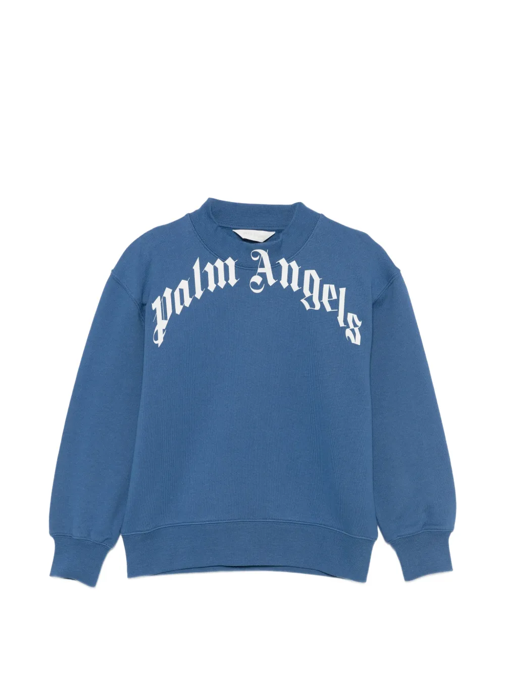 Palm Angels Kids logo-print crew-neck sweatshirt - Blu