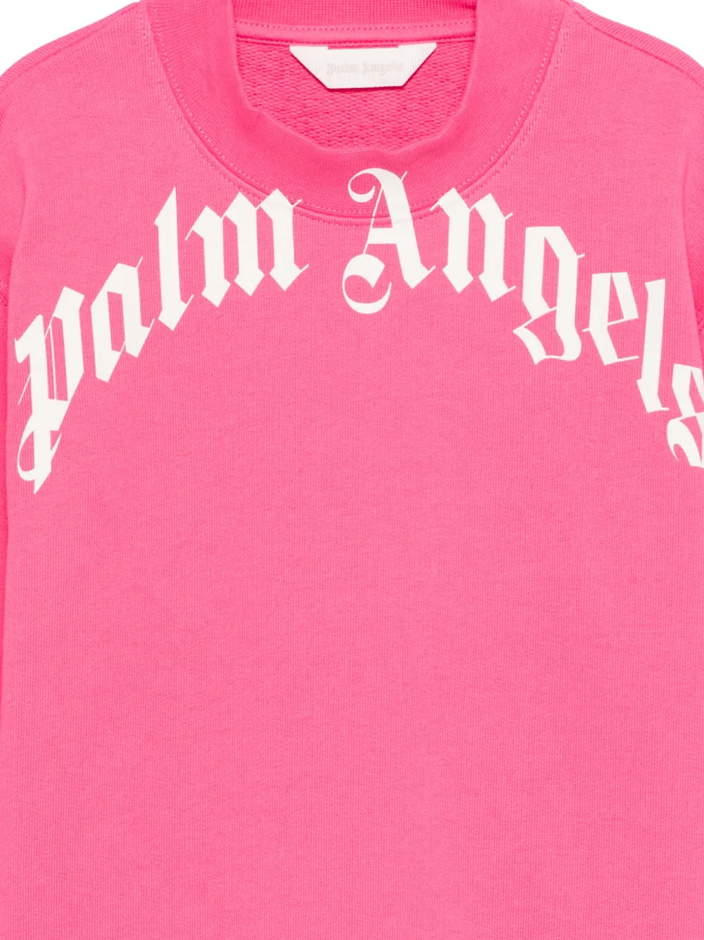 Palm Angels Kids Top met ronde hals en logo Roze