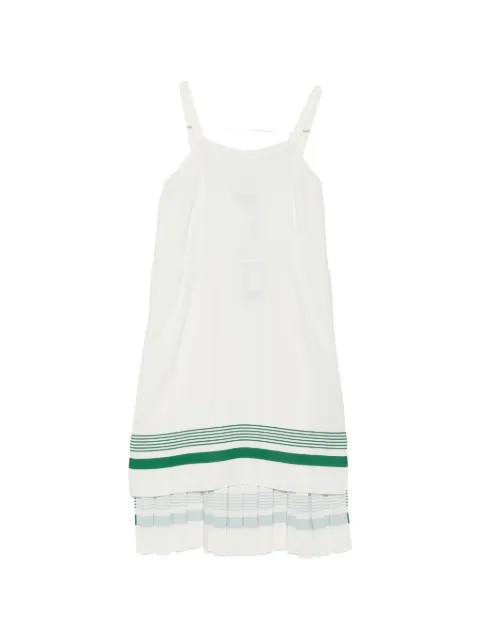 Lacoste pleated stripe mini dress