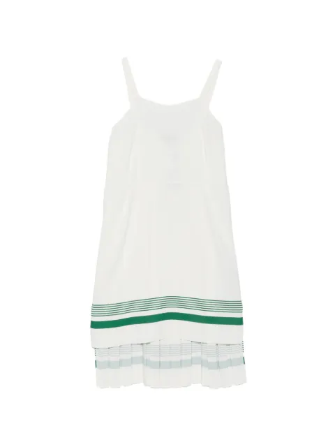 Lacoste pleated stripe mini dress