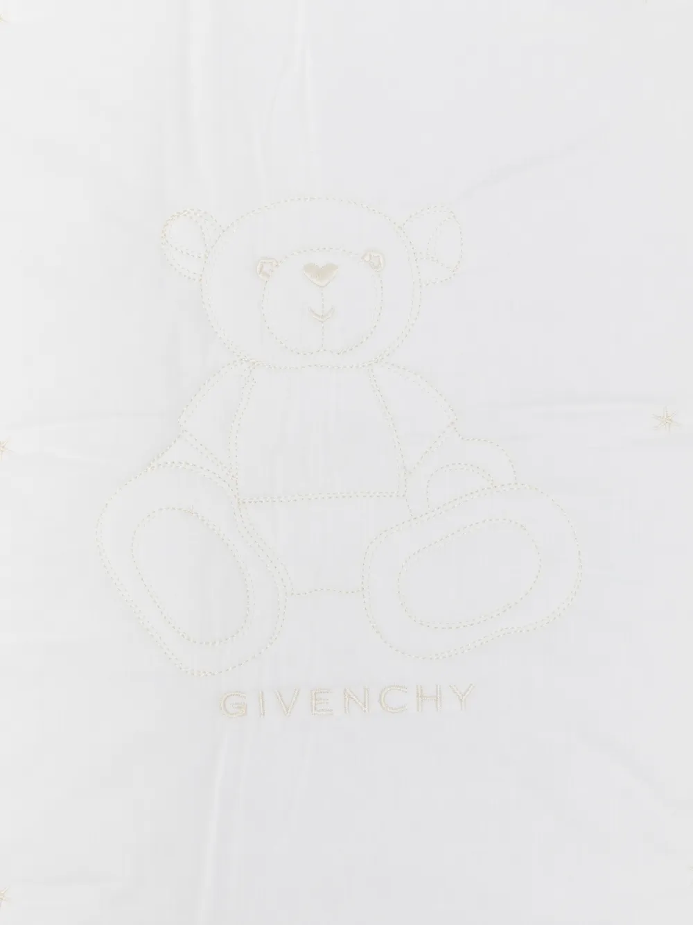  Givenchy Kids Teddy-embroidery Blanket - White 