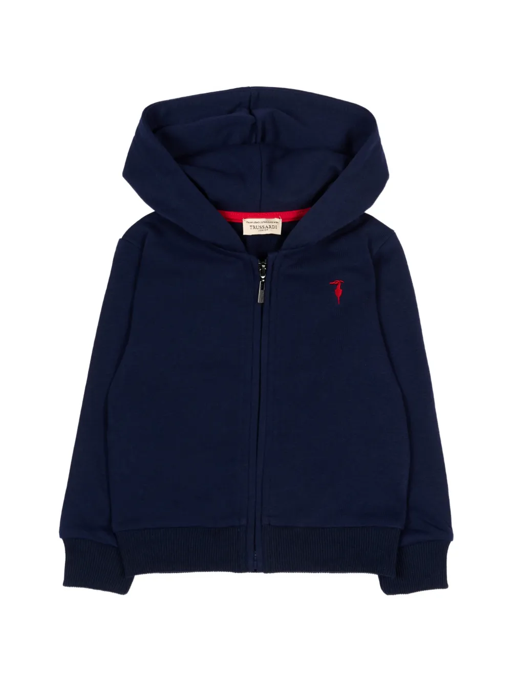 TRUSSARDI JUNIOR zip hooded sweater - Blu