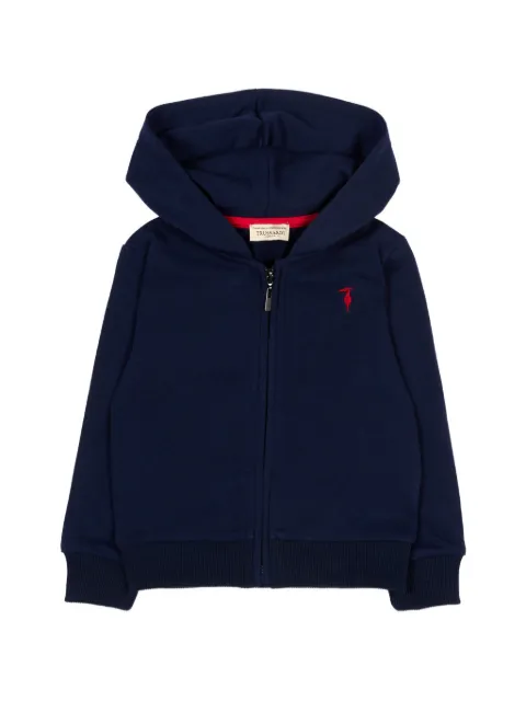 TRUSSARDI JUNIOR zip hooded sweater