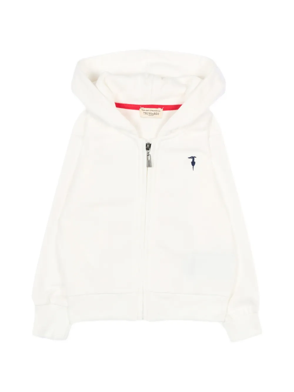 TRUSSARDI JUNIOR hooded zip hoodie - Bianco