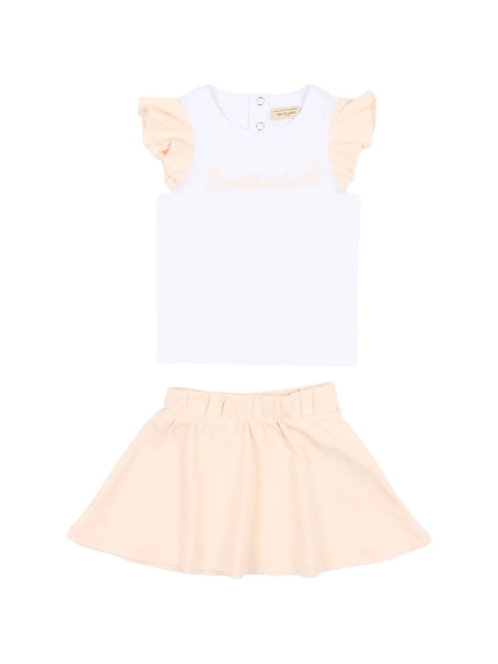 TRUSSARDI JUNIOR ruffled skirt set - Bianco