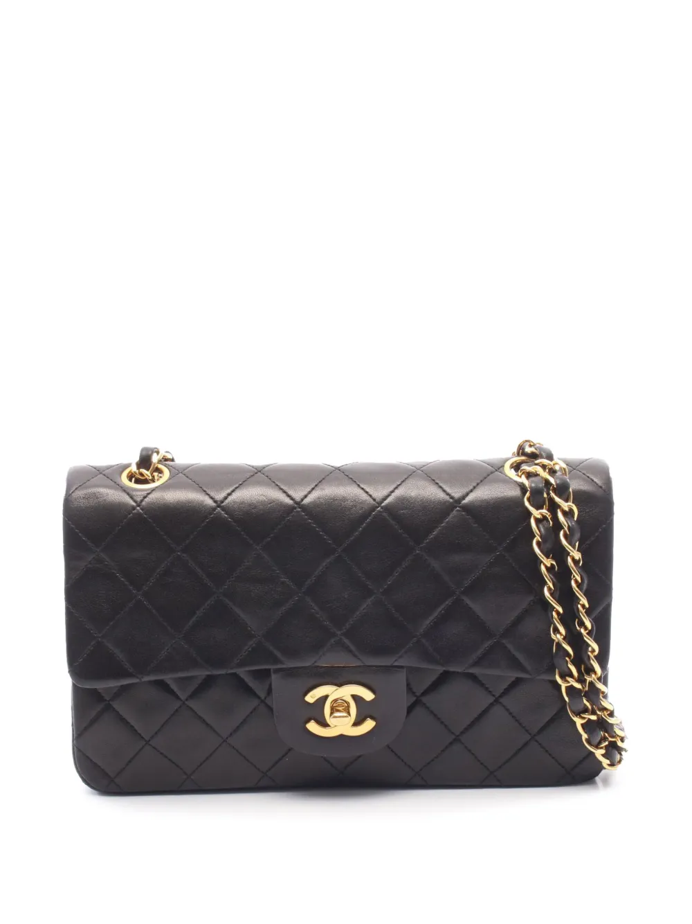 CHANEL Pre-Owned 1991-1994 Small Classic Lambskin Double Flap shoulder bag - Nero