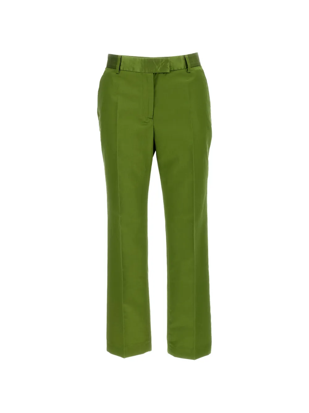 Alberto Biani satin-waistband tailored trousers - Verde