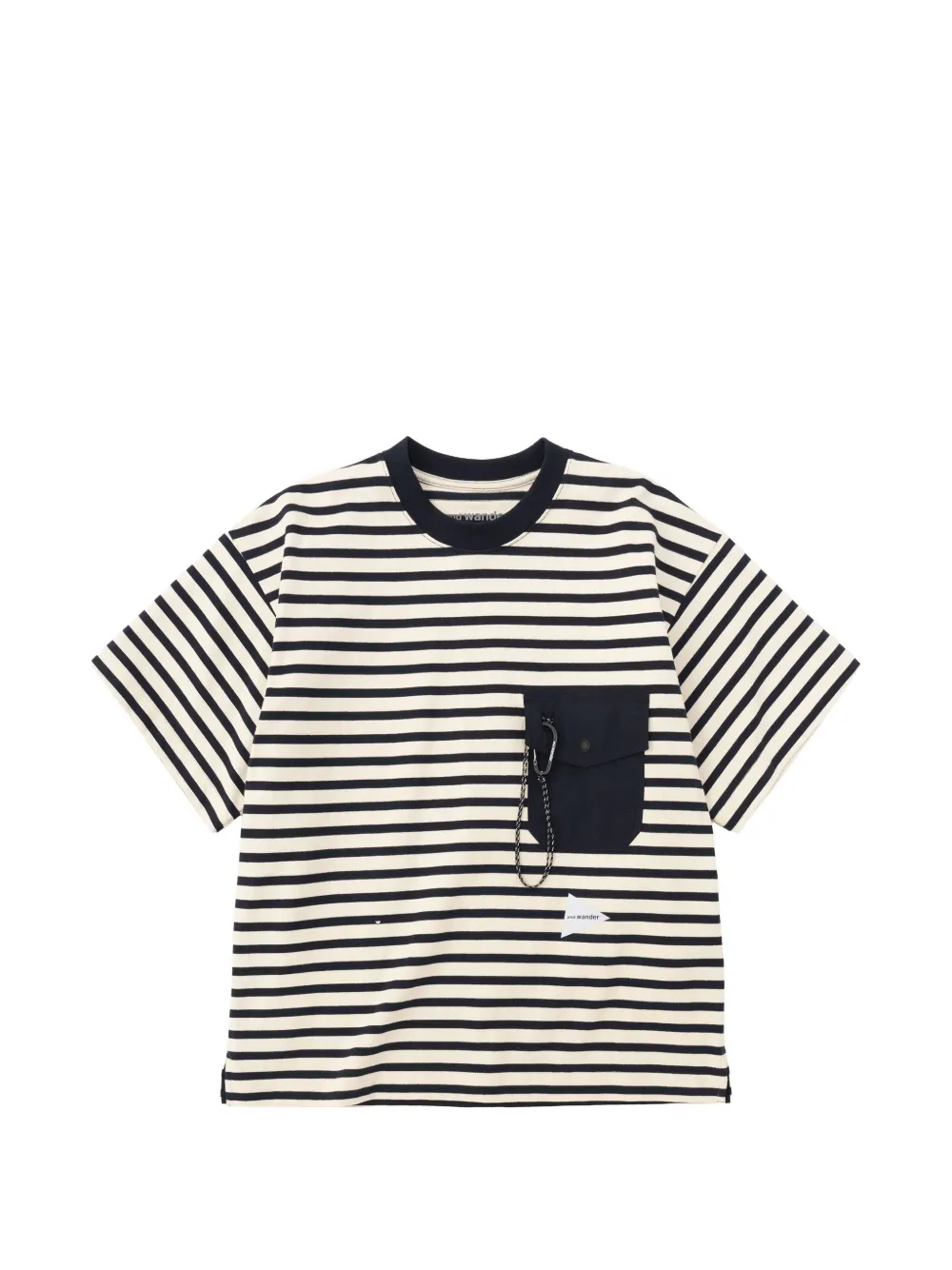 and Wander x Orcival striped pocket T-shirt - Blu