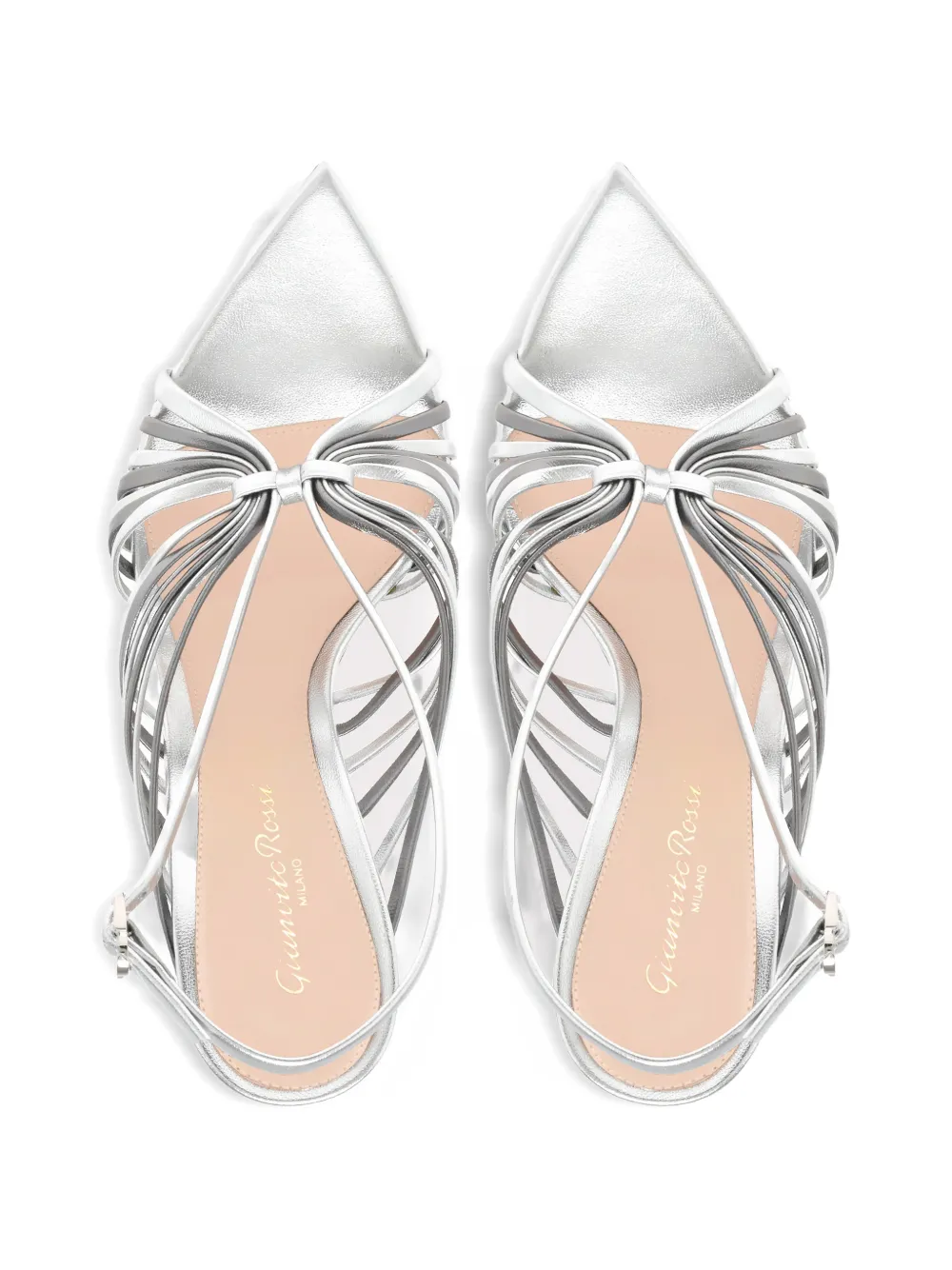 Gianvito Rossi Sandalen met puntige neus Zilver
