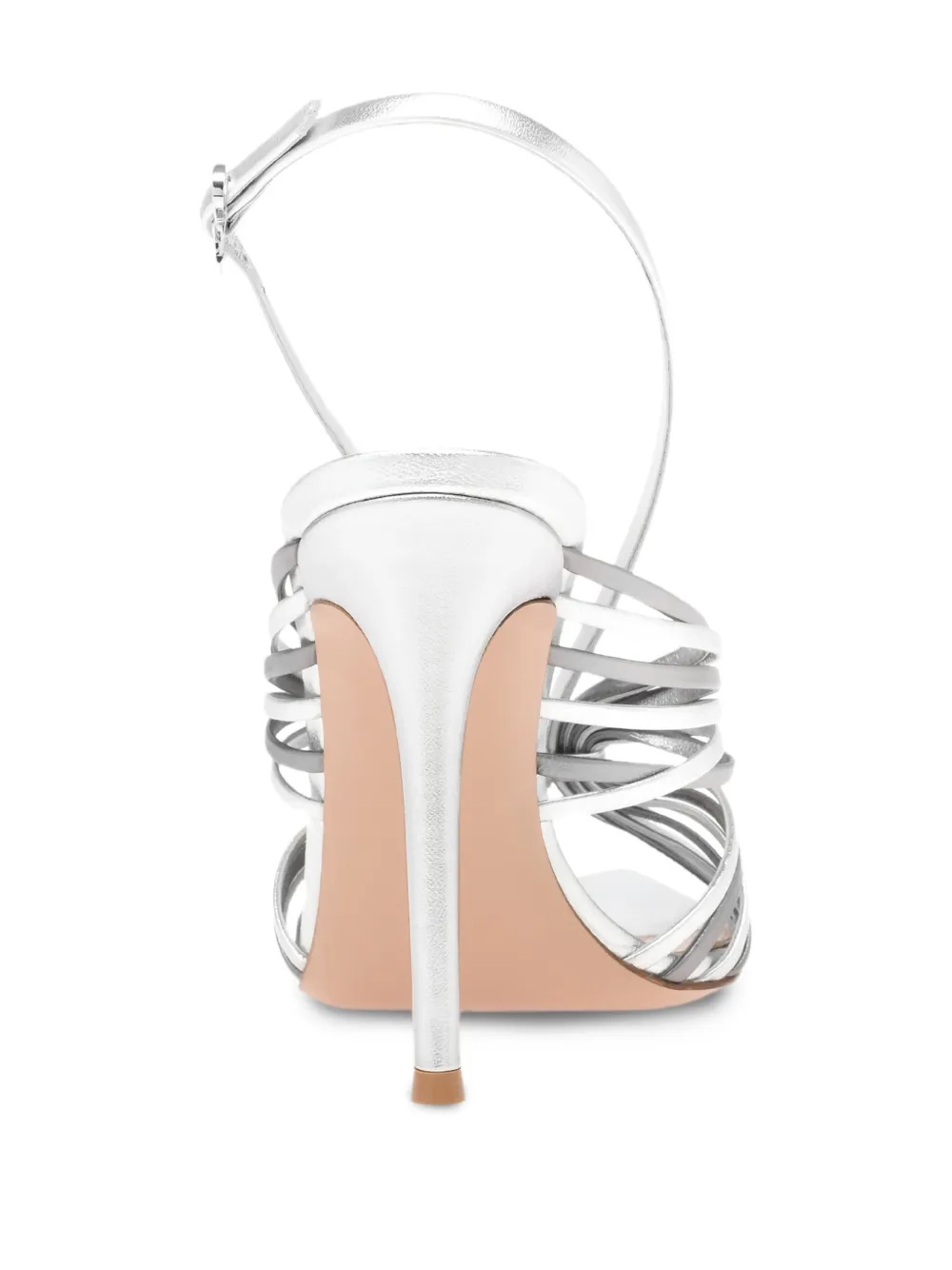Gianvito Rossi Sandalen met puntige neus Zilver
