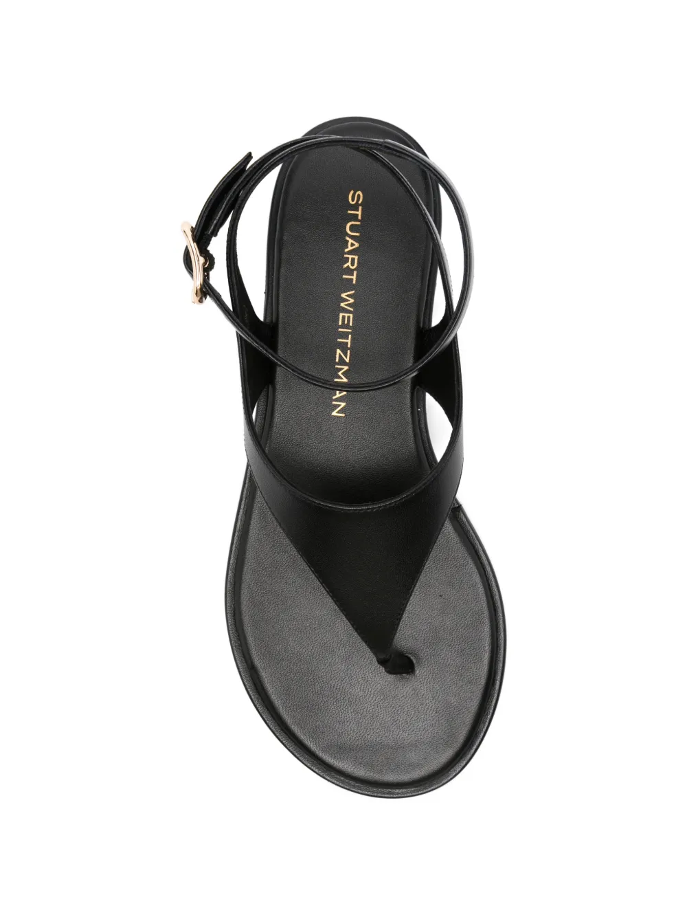 Stuart Weitzman Marley flat sandals Zwart