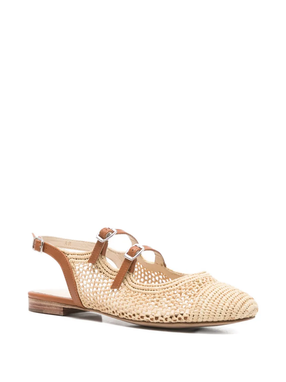Carel Paris Balma raffia ballerina's Beige
