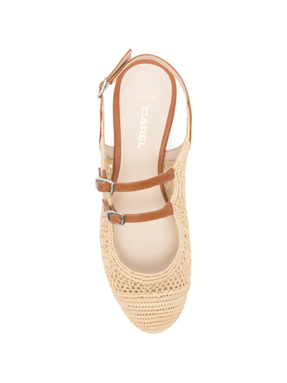 Carel Paris Balma raffia ballerina's Beige