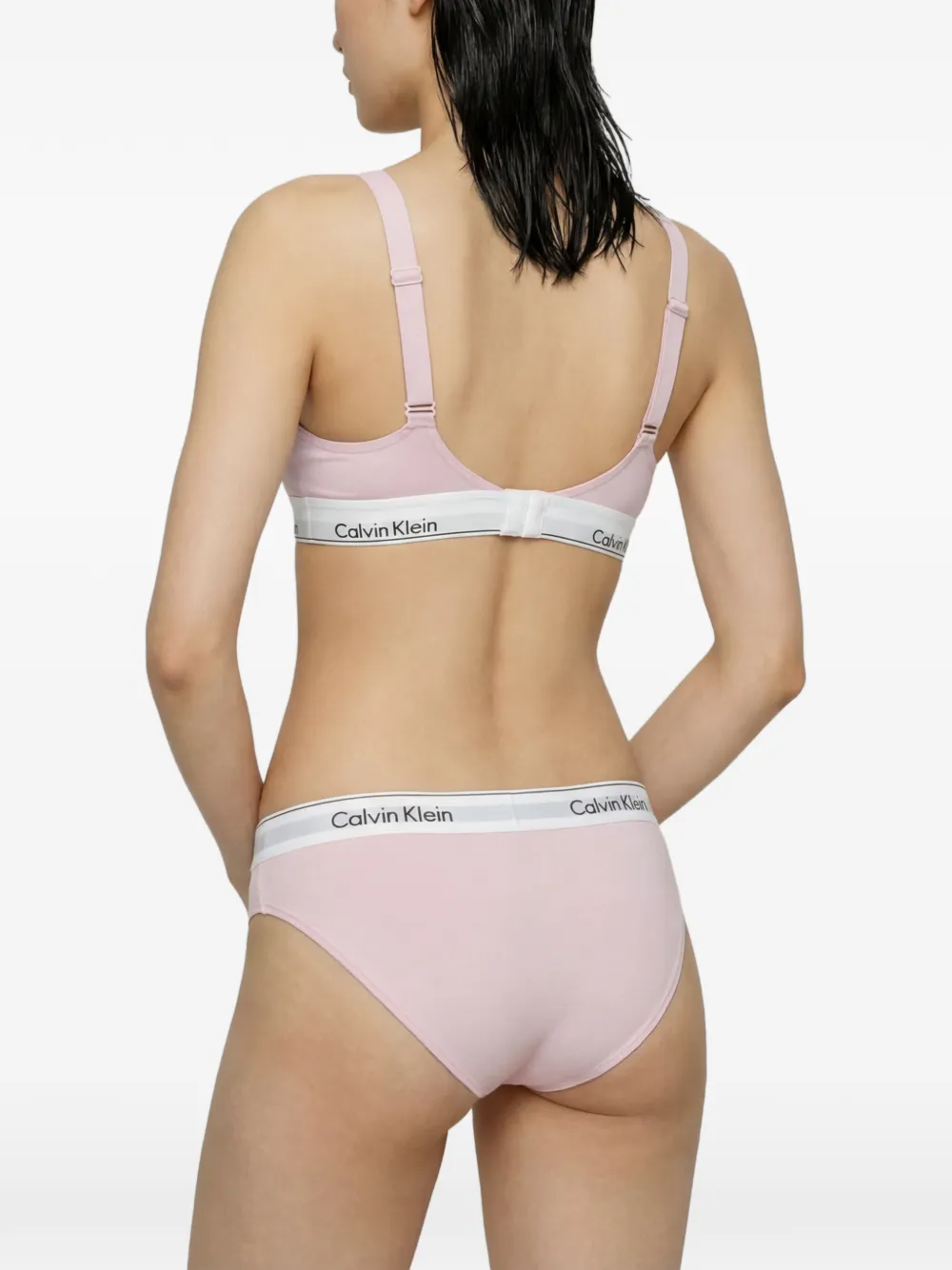  Calvin Klein Icon Cotton Modal Logo-band Bra - Pink 