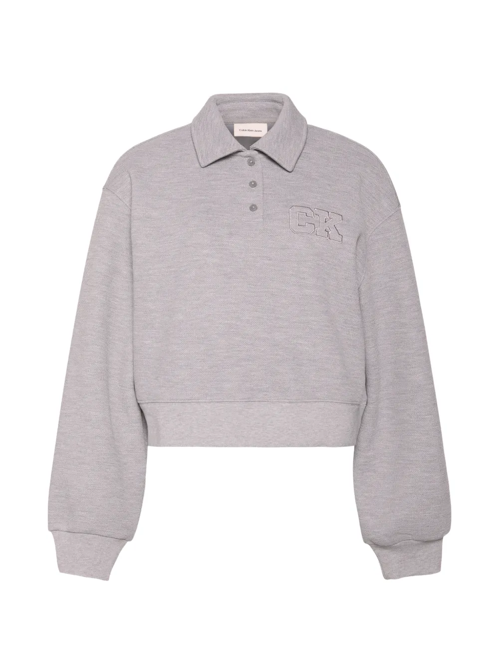 Calvin Klein buttoned logo-detail polo shirt - Grigio
