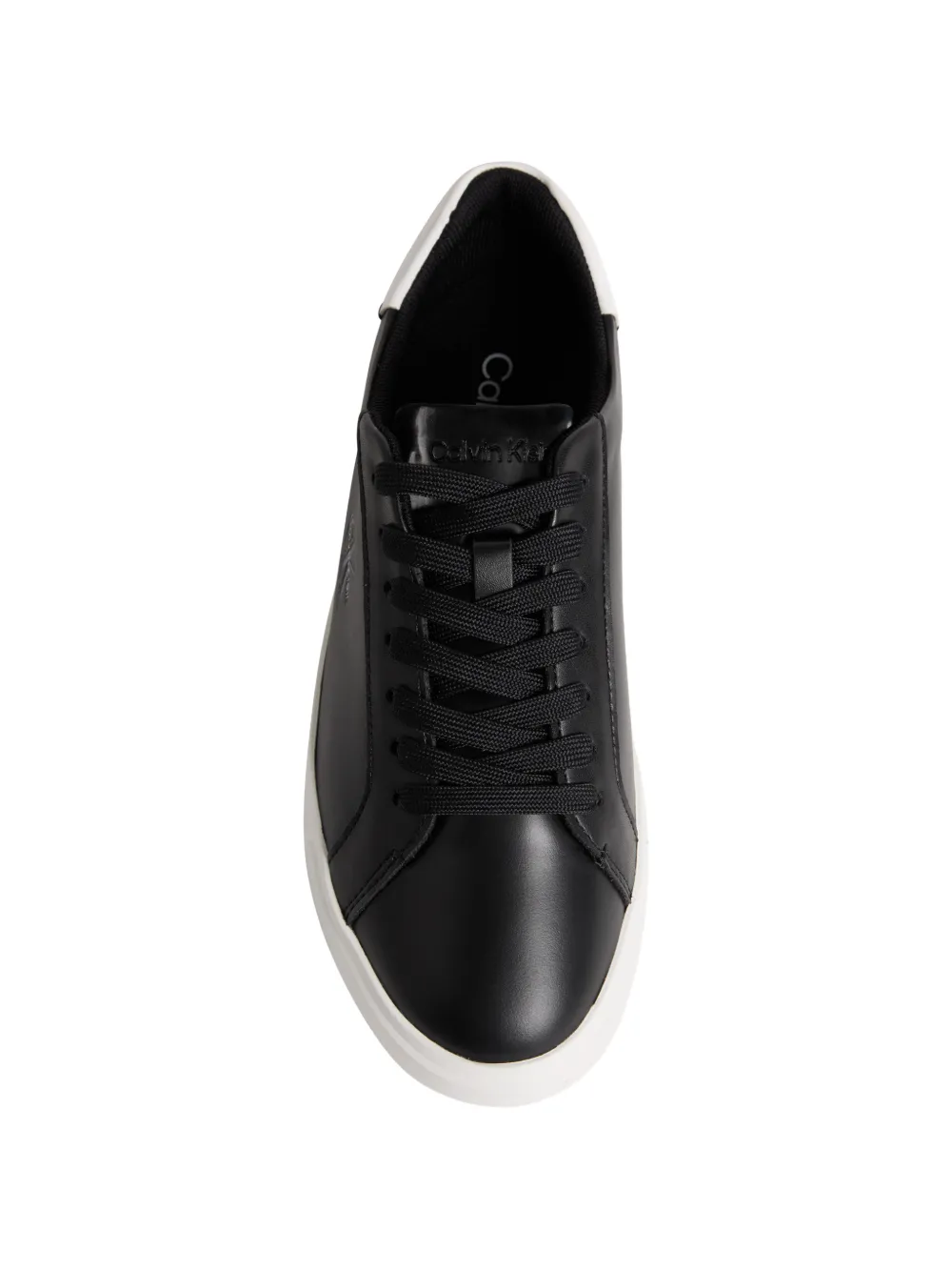 Calvin Klein logo-plaque lace-up sneakers Zwart