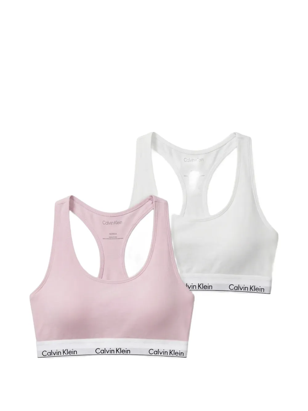 Calvin Klein logo-waistband bra (set of two) - Bianco