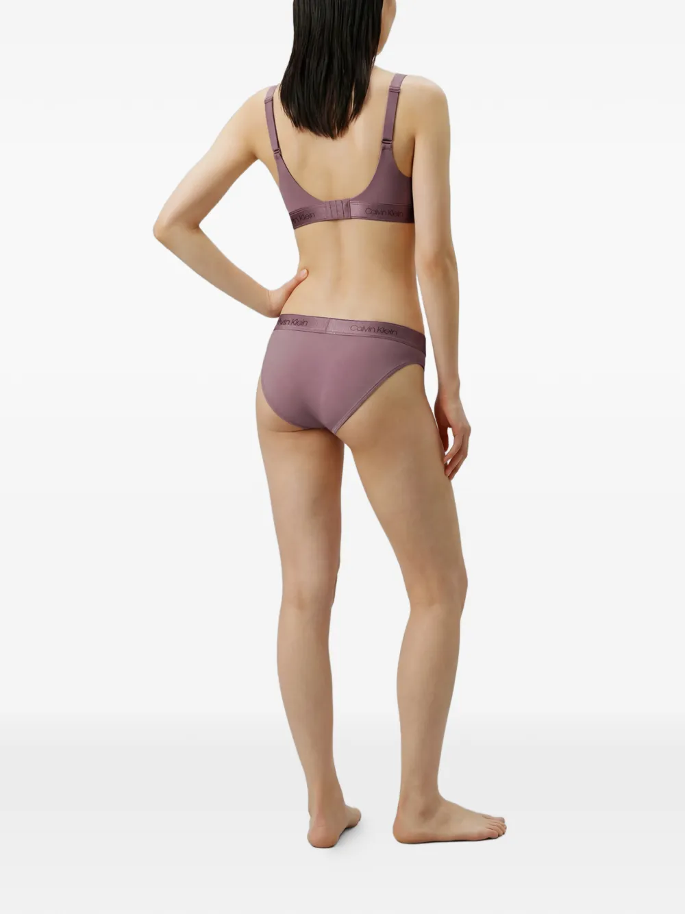  Calvin Klein Logo-detail Bra - Purple 