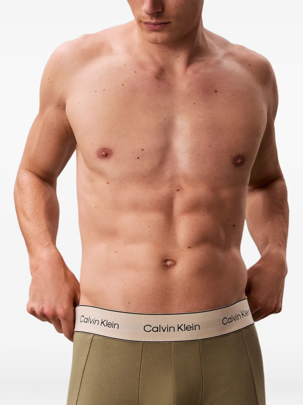  Calvin Klein Elasticated Boxers (set Of Three) - Green 