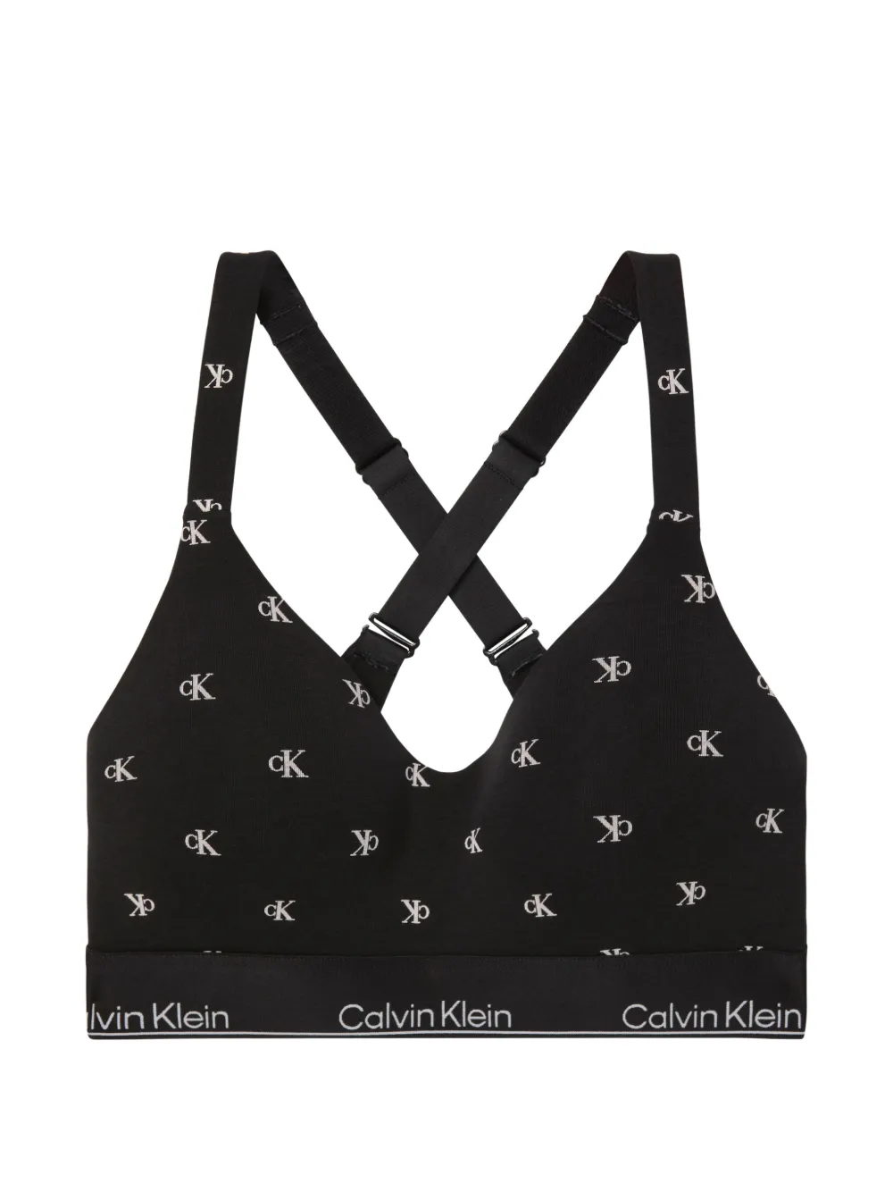 Calvin Klein Invisibles Monogram criss-cross bra - Nero