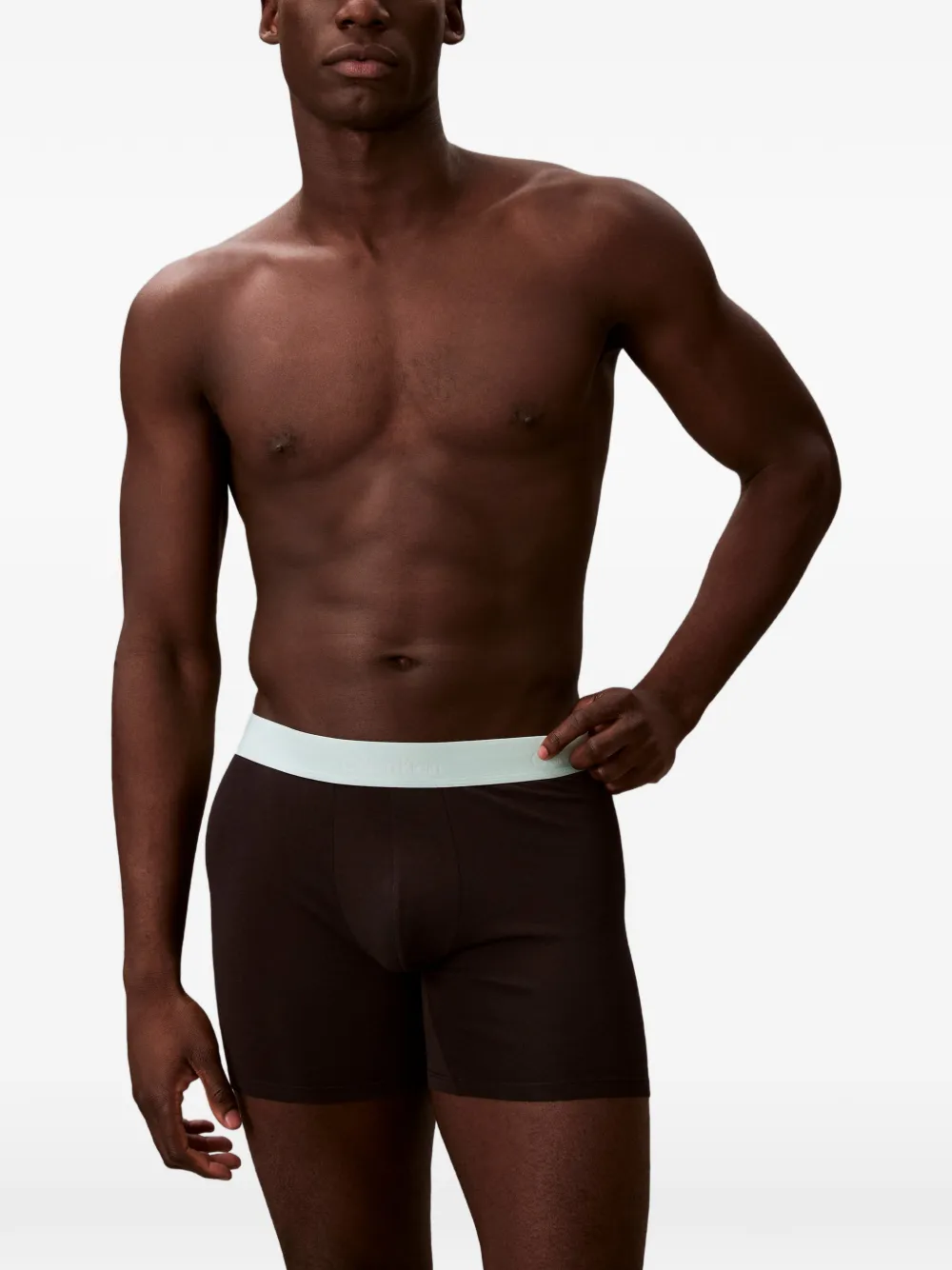  Calvin Klein Logo Briefs (set Of Three) - Brown 