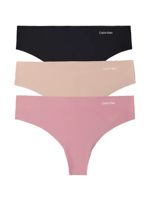 Calvin Klein Drie Invisbles strings met logodetail