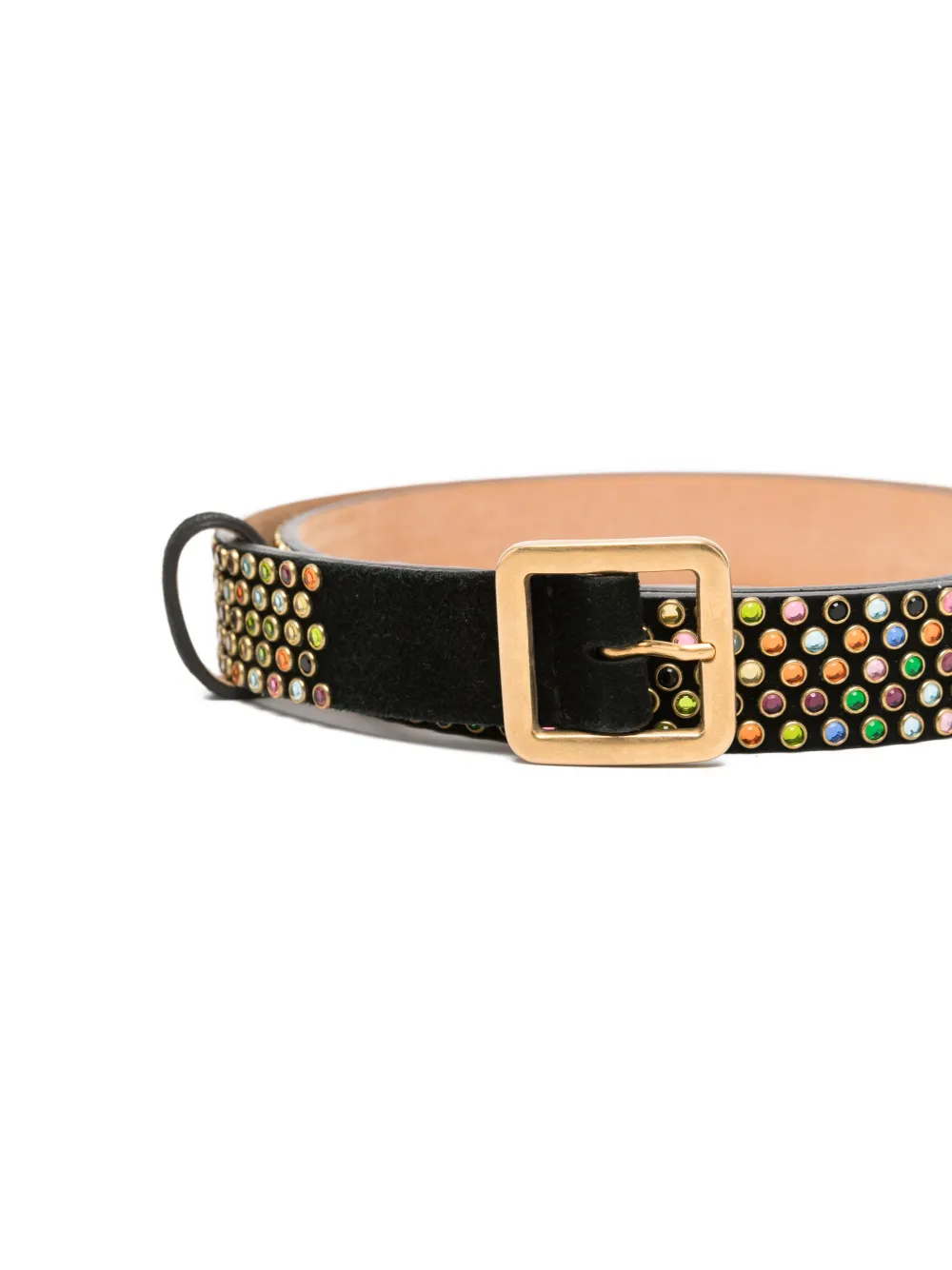 Roberto Cavalli Leren riem met stras Zwart