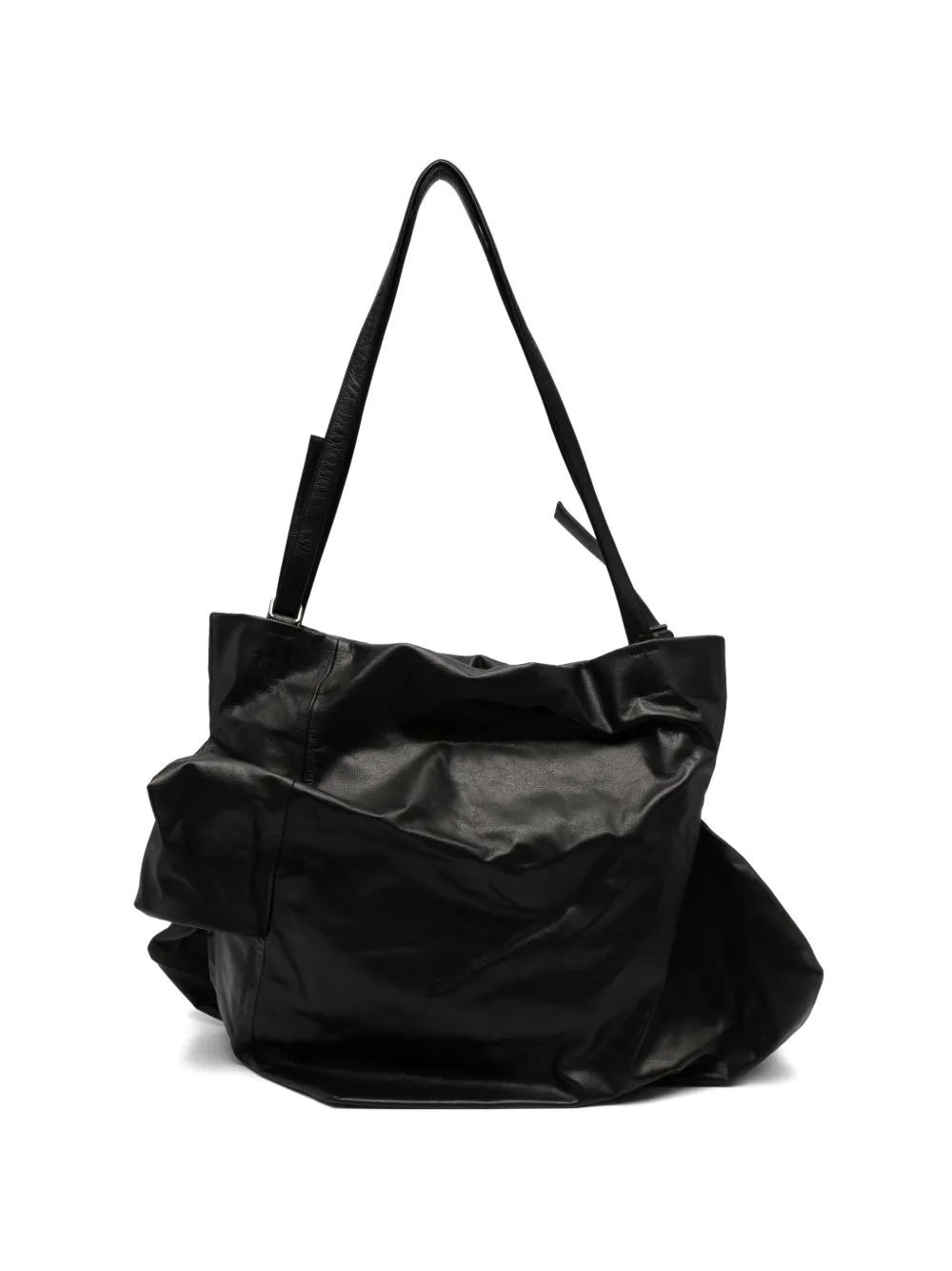 Discord Yohji Yamamoto leather shoulder bag - Nero
