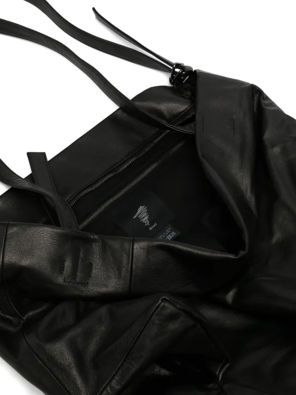 Discord Yohji Yamamoto Leather Shoulder Bag | Black | FARFETCH