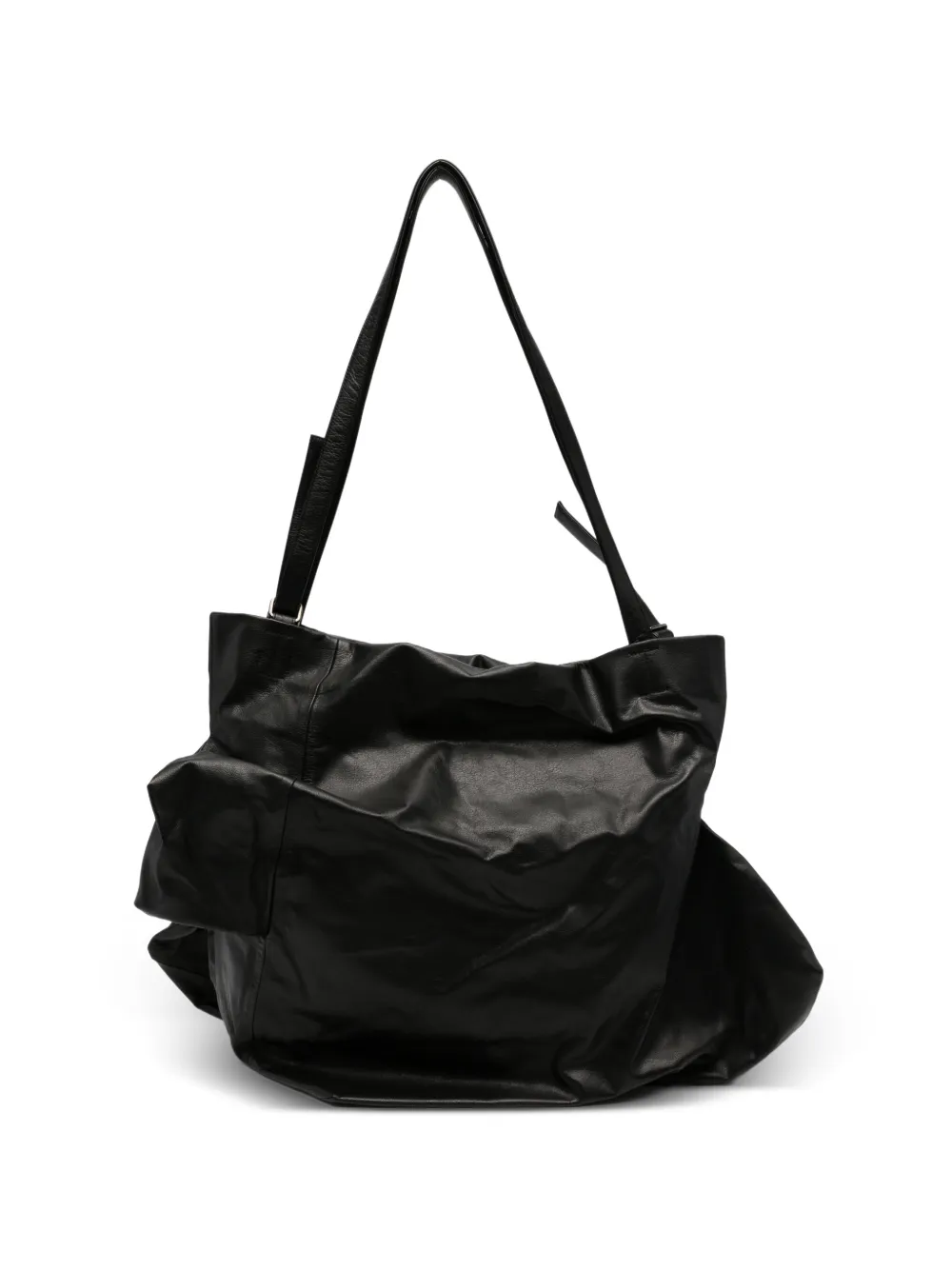 Discord Yohji Yamamoto leather shoulder bag - Nero